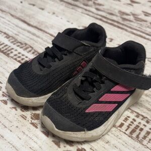 Adidas Black and Pink Shoes